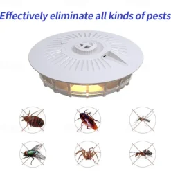 Flea Traps for Inside Your Home, Flea Light Trap for Indoor Flea Infestation, Flea Lamp Catcher Killer For Insect Bedbug Moth Mosquito Fly Ant Cockroach