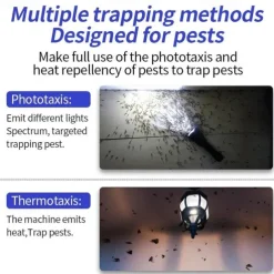 Flea Traps for Inside Your Home, Flea Light Trap for Indoor Flea Infestation, Flea Lamp Catcher Killer For Insect Bedbug Moth Mosquito Fly Ant Cockroach