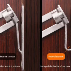 Flip Door Sliding Latch 90 Degree Stainless Steel Latch Safety Door Lock Right Angle Curved Door Buckle
