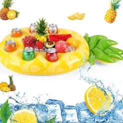 Floating Drink Holder for Pool, Floating Cabana Bar, Hot Tub Drink Holder for Adults, Inflatable Pool Accessories