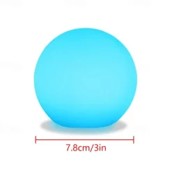 Floating Pool Lights 6pcs 2pcs 16 Color Changing RGB LED Ball Lights IP67 Waterproof 7.8cm Hot Tub Night Lights Pool Toys
