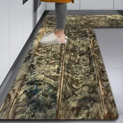 Floor Tile Diatomaceous Earth Kitchen Rug Super Absorbent Kitchen Door Quick-Drying Foot Mat Entry Door Mat Non-Slip Carpet