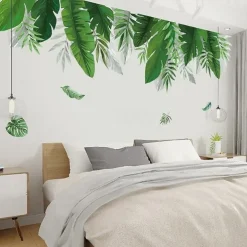 Floral & Plants Wall Stickers Bedroom, Pre-pasted PVC Home Decoration Wall Decal 60X90CM Wall Stickers for bedroom living room