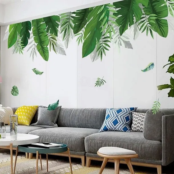 Floral & Plants Wall Stickers Bedroom, Pre-pasted PVC Home Decoration Wall Decal 60X90CM Wall Stickers for bedroom living room