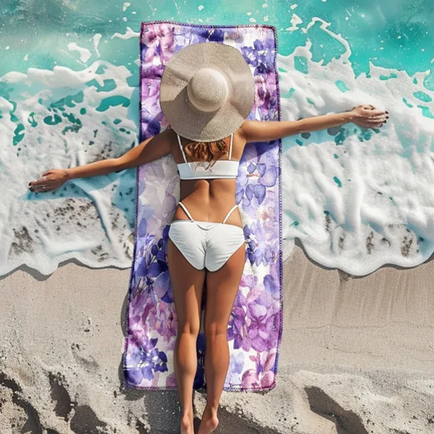 Floral Beach Towel,Beach Towels for Travel, Quick Dry Towel for Swimmers Sand Proof Beach Towels for Women Men Girls Kids, Cool Pool Towels Beach Accessories Absorbent Towel