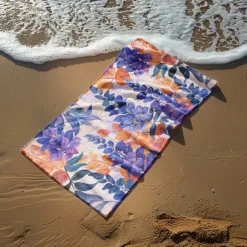 Floral Beach Towel,Beach Towels for Travel, Quick Dry Towel for Swimmers Sand Proof Beach Towels for Women Men Girls Kids, Cool Pool Towels Beach Accessories Absorbent Towel