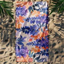Floral Beach Towel,Beach Towels for Travel, Quick Dry Towel for Swimmers Sand Proof Beach Towels for Women Men Girls Kids, Cool Pool Towels Beach Accessories Absorbent Towel