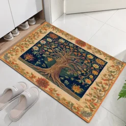 Floral Bird Doormat Floor Mats Washable Rugs Kitchen Mat Non-Slip Oil Proof Rug Indoor Outdoor Mat Bedroom Decor Bathroom Mat Entrance Rug Inspired by William Morris