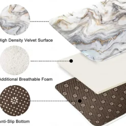 Floral Butterfly Board Pattern Flannel Floor Mat Fabric Printed Home Entrance Doormat Carpet Mattress Bathroom Mat