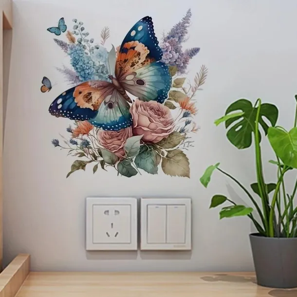 Floral Butterfly Toilet Seat Decal, Waterproof Self-adhesive Bathroom Decoration Decal, Bathroom Decoration Sticker, Home Decor