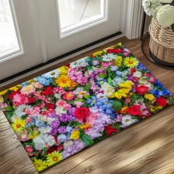 Floral Doormat Kitchen Mat Floor Mat Non-Slip Area Rug Oil Proof Rug Indoor Outdoor Mat Bedroom Decor Bathroom Mat Entrance Rug Spring Summer