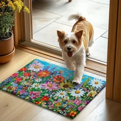 Floral Doormat Kitchen Mat Floor Mat Non-Slip Area Rug Oil Proof Rug Indoor Outdoor Mat Bedroom Decor Bathroom Mat Entrance Rug Spring Summer