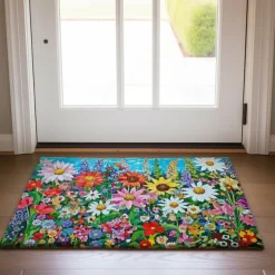 Floral Doormat Kitchen Mat Floor Mat Non-Slip Area Rug Oil Proof Rug Indoor Outdoor Mat Bedroom Decor Bathroom Mat Entrance Rug Spring Summer