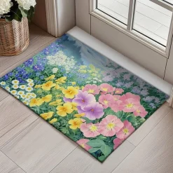 Floral Doormat Kitchen Mat Floor Mat Non-Slip Area Rug Oil Proof Rug Indoor Outdoor Mat Bedroom Decor Bathroom Mat Entrance Rug Spring Summer
