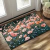Floral Doormat Kitchen Mat Floor Mat Non-Slip Area Rug Oil Proof Rug Indoor Outdoor Mat Bedroom Decor Bathroom Mat Entrance Rug Spring Summer
