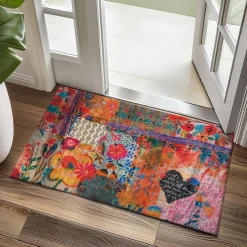 Floral Doormat Kitchen Mat Floor Mat Non-Slip Area Rug Oil Proof Rug Indoor Outdoor Mat Bedroom Decor Bathroom Mat Entrance Rug God's Love Spring Summer
