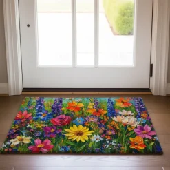 Floral Doormat Kitchen Mat Floor Mat Non-Slip Area Rug Oil Proof Rug Indoor Outdoor Mat Bedroom Decor Bathroom Mat Entrance Rug Spring Summer