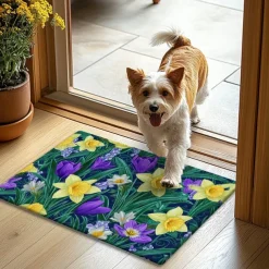 Floral Doormat Kitchen Mat Floor Mat Non-Slip Area Rug Oil Proof Rug Indoor Outdoor Mat Bedroom Decor Bathroom Mat Entrance Rug Spring Summer
