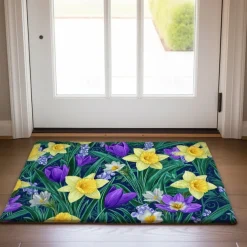 Floral Doormat Kitchen Mat Floor Mat Non-Slip Area Rug Oil Proof Rug Indoor Outdoor Mat Bedroom Decor Bathroom Mat Entrance Rug Spring Summer