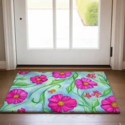Floral Doormat Kitchen Mat Floor Mat Non-Slip Area Rug Oil Proof Rug Indoor Outdoor Mat Bedroom Decor Bathroom Mat Entrance Rug Spring Summer