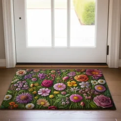 Floral Doormat Kitchen Mat Floor Mat Non-Slip Area Rug Oil Proof Rug Indoor Outdoor Mat Bedroom Decor Bathroom Mat Entrance Rug Spring Summer