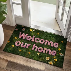 Floral Doormat Kitchen Mat Floor Mat Non-Slip Area Rug Oil Proof Rug Indoor Outdoor Mat Bedroom Decor Bathroom Mat Entrance Rug Spring Summer