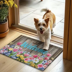 Floral Doormat Kitchen Mat Floor Mat Non-Slip Area Rug Oil Proof Rug Indoor Outdoor Mat Bedroom Decor Bathroom Mat Entrance Rug Spring Summer