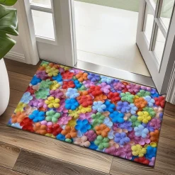 Floral Doormat Kitchen Mat Floor Mat Non-Slip Area Rug Oil Proof Rug Indoor Outdoor Mat Bedroom Decor Bathroom Mat Entrance Rug Spring Summer