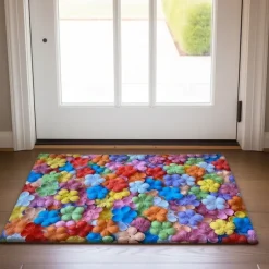 Floral Doormat Kitchen Mat Floor Mat Non-Slip Area Rug Oil Proof Rug Indoor Outdoor Mat Bedroom Decor Bathroom Mat Entrance Rug Spring Summer