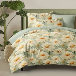 Floral Duvet Cover Full Size Bedding Set Bed Sets Quilt Cover Soft Lightweight Comforter Cover with 2 Pillowcases for Summer Spring