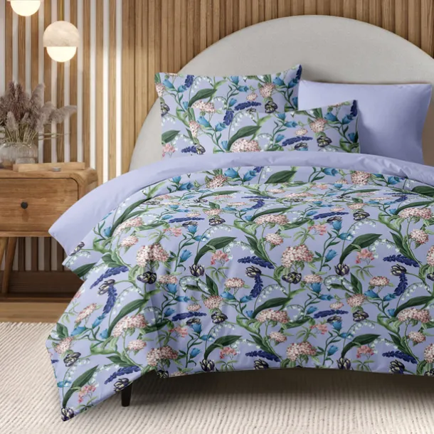 Floral Duvet Cover Full Size Bedding Set Bed Sets Quilt Cover Soft Lightweight Comforter Cover with 2 Pillowcases for Summer Spring
