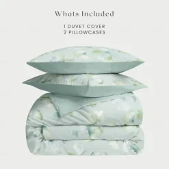 Floral Duvet Cover Full Size Bedding Set Bed Sets Quilt Cover Soft Lightweight Comforter Cover with 2 Pillowcases for Summer Spring