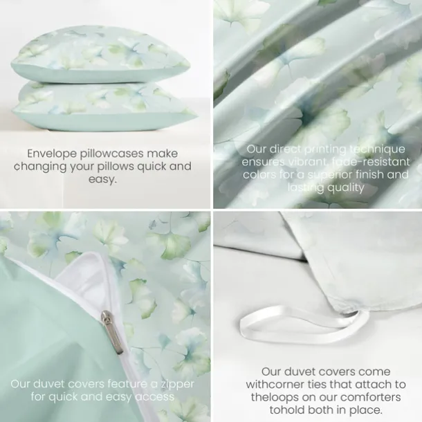 Floral Duvet Cover Full Size Bedding Set Bed Sets Quilt Cover Soft Lightweight Comforter Cover with 2 Pillowcases for Summer Spring