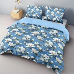 Floral Duvet Cover Set Comforter Set,printed Comforter Cover Cotton Bedding Sets With Envelope Pillowcase, Room Decor King Queen Duvet Cover