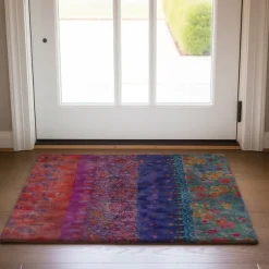 Floral Ethnic Doormat Kitchen Mat Floor Mat Non-Slip Area Rug Oil Proof Rug Indoor Outdoor Mat Bedroom Decor Bathroom Mat Entrance Rug Spring Summer