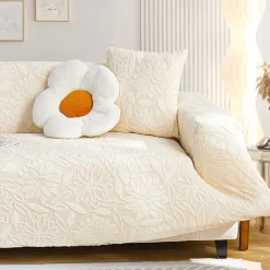 Floral Jacquard Sofa Cover Stretch Slipcovers Soft Durable Couch Cover 1 Piece Spandex Fabric Washable Furniture Protector fit Armchair Seat/Loveseat/Sofa/XL Sofa/L Shape Sofa