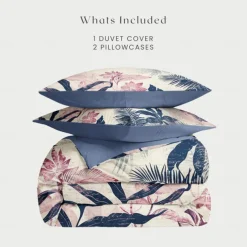 Floral Pattern Duvet Cover Set Set Soft 3-Piece Luxury Cotton Bedding Set Home Decor Gift Twin Full King Queen Size Duvet Cover