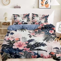 Floral Pattern Duvet Cover Set Set Soft 3-Piece Luxury Cotton Bedding Set Home Decor Gift Twin Full King Queen Size Duvet Cover