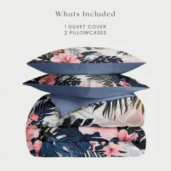 Floral Pattern Duvet Cover Set Set Soft 3-Piece Luxury Cotton Bedding Set Home Decor Gift Twin Full King Queen Size Duvet Cover