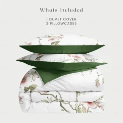 Floral Pattern Duvet Cover Set Set Soft 3-Piece Luxury Cotton Bedding Set Home Decor Gift Twin Full King Queen Size Duvet Cover