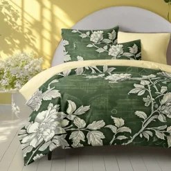 Floral Pattern Duvet Cover Set Comforter Set Soft 3-Piece Luxury Cotton Bedding Set Home Decor Gift King Queen Full Sizehree Piece Set
