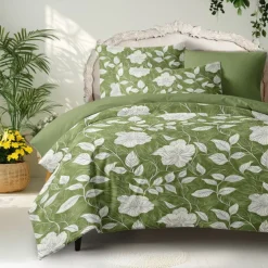 Floral Pattern Duvet Cover Set Comforter Set Soft 3-Piece Luxury Cotton Bedding Set Home Decor Gift King Queen Full Sizehree Piece Set