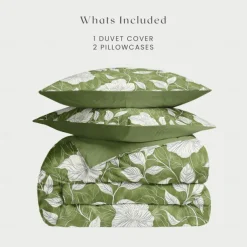 Floral Pattern Duvet Cover Set Comforter Set Soft 3-Piece Luxury Cotton Bedding Set Home Decor Gift King Queen Full Sizehree Piece Set