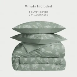 Floral Pattern Duvet Cover Full Size Bedding Set Bed Sets Quilt Cover Soft Lightweight Comforter Cover with 2 Pillowcases for Summer Spring