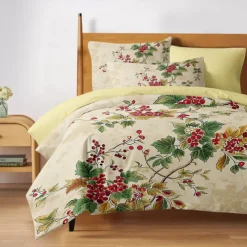 Floral Pattern Duvet Cover Set Set Soft 3-Piece Luxury Cotton Bedding Set Home Decor Gift King Queen Duvet Cover