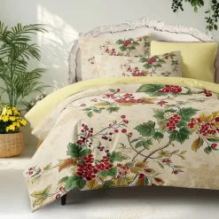 Floral Pattern Duvet Cover Set Set Soft 3-Piece Luxury Cotton Bedding Set Home Decor Gift King Queen Duvet Cover