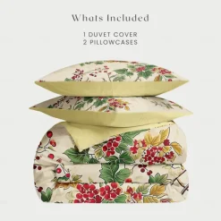 Floral Pattern Duvet Cover Set Set Soft 3-Piece Luxury Cotton Bedding Set Home Decor Gift King Queen Duvet Cover
