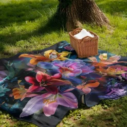 Floral Pattern Throws Blanket Flannel Throw Blankets Warm All Seasons Gifts Big Blanket