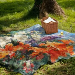 Floral Pattern Throws Blanket Flannel Throw Blankets Warm All Seasons Gifts Big Blanket