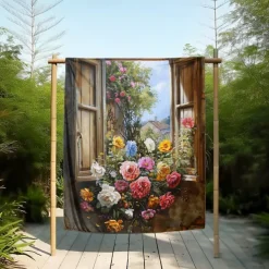 Floral Pattern Throws Blanket Flannel Throw Blankets Warm All Seasons Gifts Big Blanket